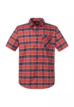 Рубашка Trek & Hike с короткими рукавами, стандартный крой, нагрудный карман, мужская Schoffel, цвет Apricot Spice