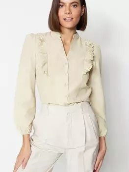 Рубашка Trendyol Blouse, бежевый