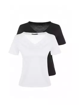 Рубашка Trendyol, черный/белый