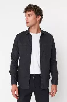 Рубашка TRENDYOL MAN, антрацит