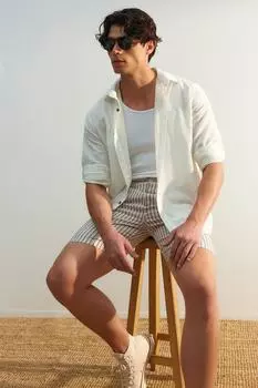 Рубашка TRENDYOL MAN, белый