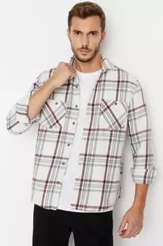 Рубашка TRENDYOL MAN, бордовый