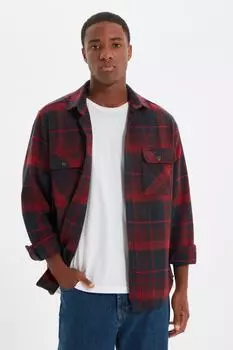 Рубашка TRENDYOL MAN, бордовый