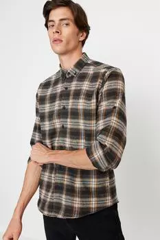 Рубашка TRENDYOL MAN, коричневый