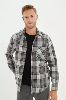 Рубашка TRENDYOL MAN, серый