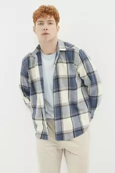 Рубашка TRENDYOL MAN, темно-синий