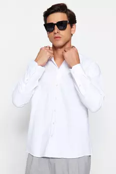 Рубашка Trendyol мужская классического кроя, белый