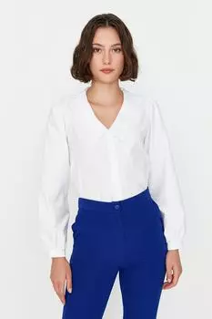 Рубашка Trendyol с белым воротником
