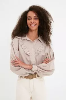 Рубашка TRENDYOLMLLA, бежевый