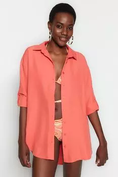 Рубашка TRENDYOLMLLA, гранатовый