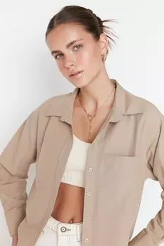 Рубашка TRENDYOLMLLA, коричневый