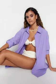 Рубашка TRENDYOLMLLA, сиреневый