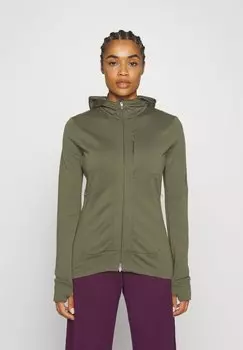 Рубашка тренировочная Icebreaker MERINO QUANTUM III LS ZIP HOOD, цвет loden