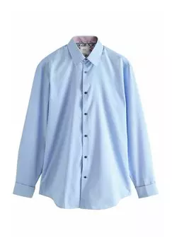 Рубашка TRIMMED EASY CARE DOUBLE CUFF REGULAR FIT Next, синий