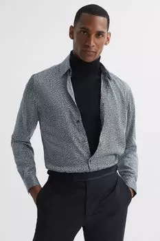 Рубашка Tulum с принтованными пуговицами Reiss, синий