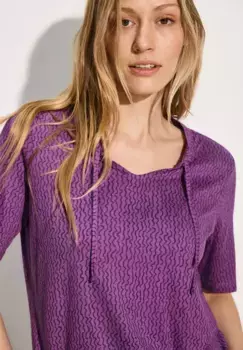 Рубашка-туника Cecil с минимальным рисунком, цвет Iced Violet
