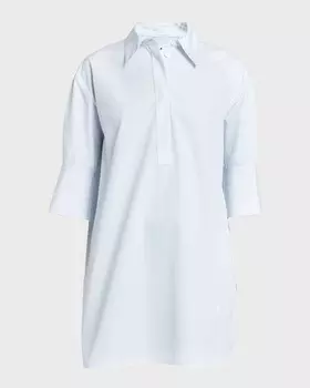 Рубашка-туника Friday в полоску с воротником Jil Sander