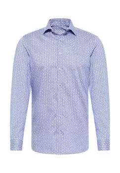 Рубашка Twillhemd Slim Fit Eterna, синяя