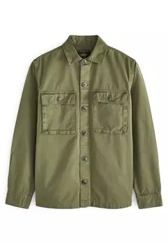 Рубашка Twin Pocket Shacket Next, зеленый хаки