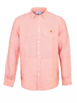 Рубашка U.S. POLO ASSN. Regular fit Button Up, розовый