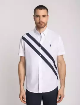 Рубашка U.S. Polo Assn Short Sleeve Double Sash Oxford, белый