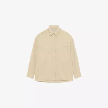 Рубашка удлиненная Iro Ferial с длинным рукавом, бежевый