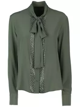 Рубашка, украшенная кристаллами Ermanno Scervino, зеленый