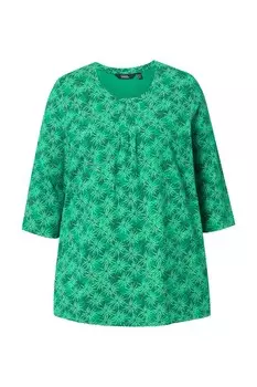 Рубашка Ulla Popken, цвет Green/Grass green