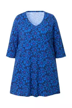 Рубашка Ulla Popken, цвет Indigo/Dark blue