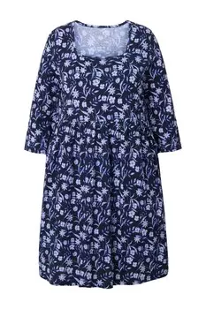 Рубашка Ulla Popken, цвет marine blue/Light blue