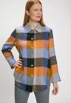 Рубашка Ulla Popken, песочный/мультиколор