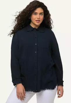 Рубашка Ulla Popken, темно-синий