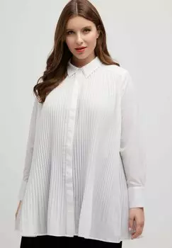 Рубашка Ulla Popken удлиненная, белый
