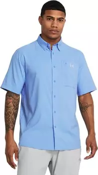 Рубашка Under Armour Drift Tide 2.0 Short Sleeve, цвет Carolina Blue/Halo Gray