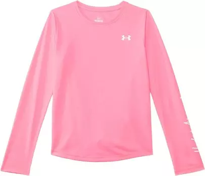 Рубашка Under Armour Script Logo Upf Long Sleeve Shirt, цвет Fluo Pink