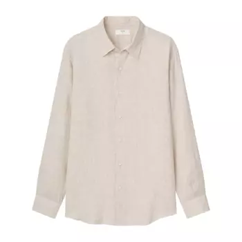 Рубашка Uniqlo 100% Linen, бежевый