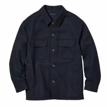 Рубашка Uniqlo Checked Overshirt, синий