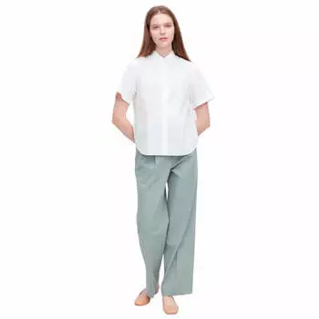 Рубашка Uniqlo Cotton Short Sleeved, белый