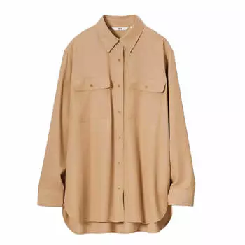 Рубашка Uniqlo Easy Care Long Sleeved, бежевый