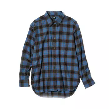 Рубашка Uniqlo Flannel Checked, синий