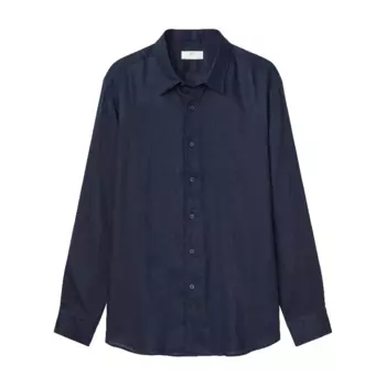 Рубашка Uniqlo Flannel Regular Fit, темно-синий