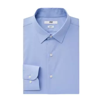 Рубашка Uniqlo, голубой