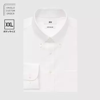 Рубашка UNIQLO Non-iron приталенного кроя с воротником на пуговицах XXL, белый