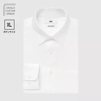 Рубашка UNIQLO Non-iron приталенного кроя с длинными рукавами XL, белый