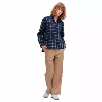 Рубашка Uniqlo Soft Brushed Checked Long Sleeved, синий