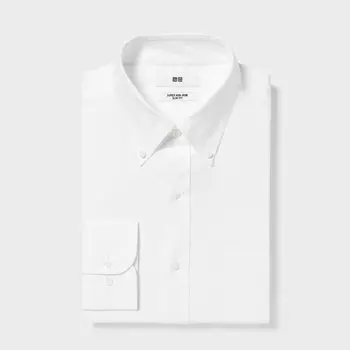 Рубашка Uniqlo Super Non Iron с длинными рукавами, белый