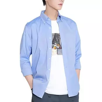 Рубашка унисекс 64 Lake Blue UNIQLO, 64 Lake Blue