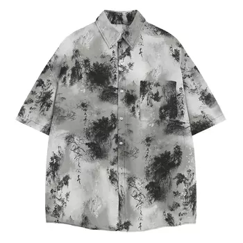 Рубашка унисекс BEAR UNION, серый