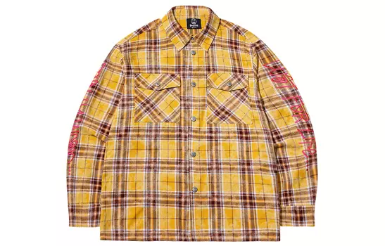 Рубашка унисекс BEASTER, Yellow Plaid