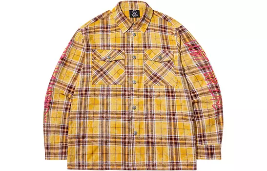 Рубашка унисекс BEASTER, Желтый проверенный